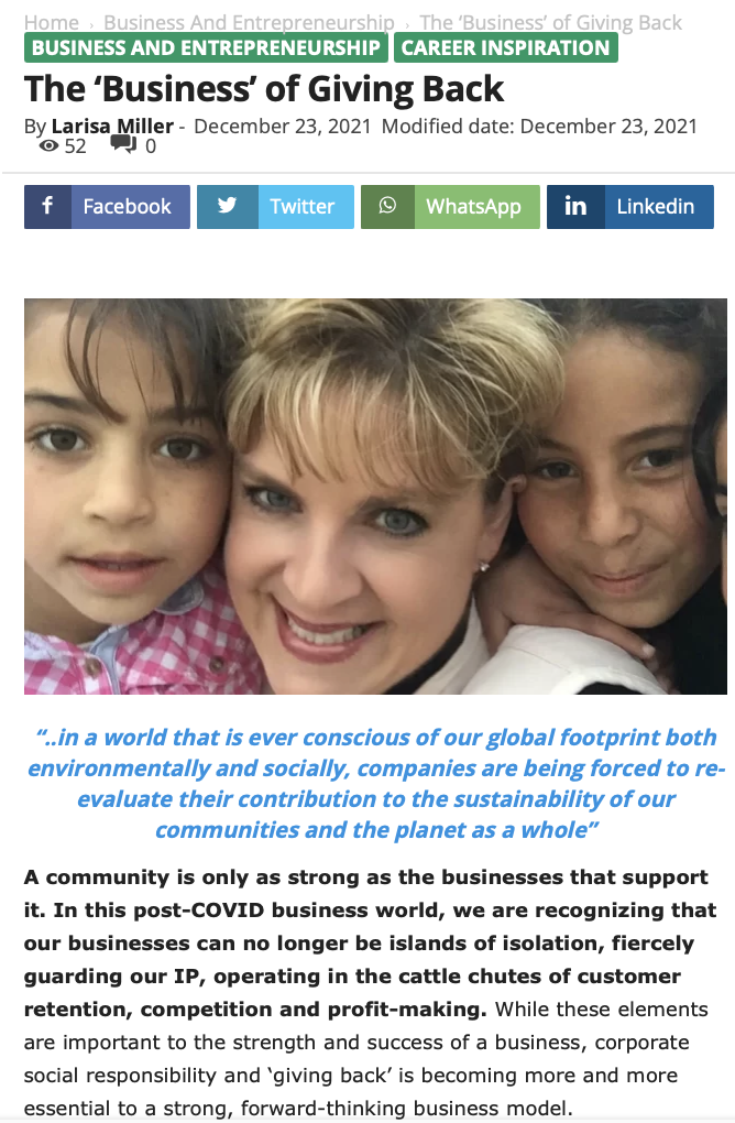Business of Giving Back