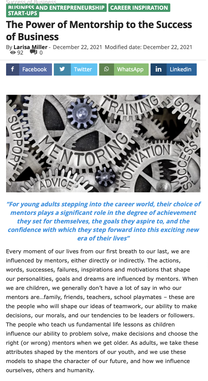 Power of Mentorship