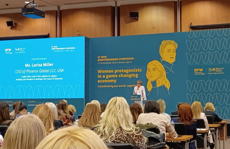 Larisa Miller keynote Busines and Professional Women Mediterranean Symposium Cyprus Nov 2023